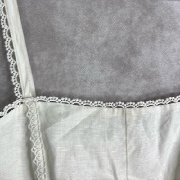 Intermix Jane Eyelet Lace Linen Mini Romper In White Women's Size 6 - Picture 6 of 8